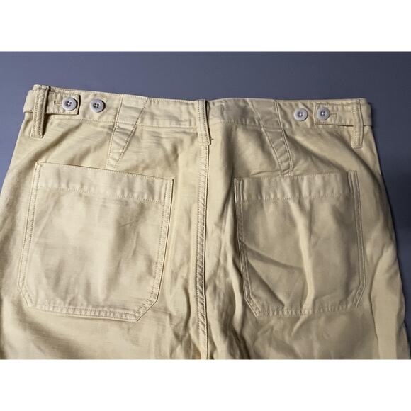 Madewell Pants Womens 32 Yellow Fatigue Utility Cotton Button Fly Workwear L8059 - Picture 8 of 16